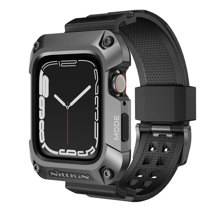 سوار ساعة مدمج من سبيكة + TPU من سلسلة NILLKIN Ruidong، لساعة Apple Watch السلسلة 8&7 مقاس 45مم