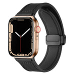 سوار ساعة سيليكون وجلد قابل للطي مغناطيسي، لساعة Apple Watch السلسلة 8&7 مقاس 41مم