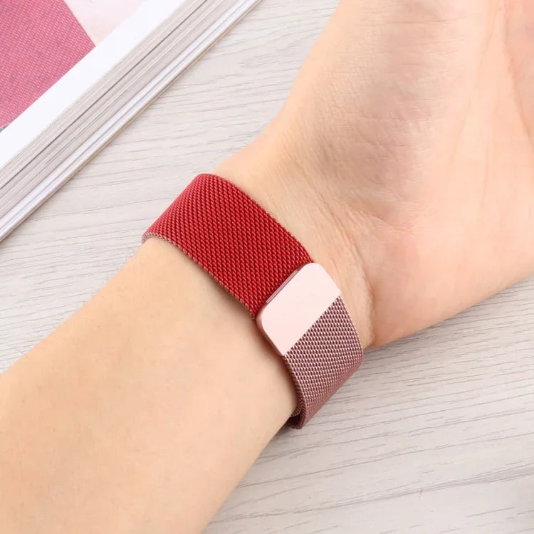 سوار ساعة ميلانيزي متدرج من فولاذ مقاوم للصدأ، لسلسلة Apple Watch 7 مقاس 41مم / 6 & SE & 5 & 4 مقاس 40مم / 3 & 2 & 1 مقاس 38مم، لسلسلة Apple Watch Ultra مقاس 49مم / سلسلة 8&7 مقاس 45مم / SE 2&6&SE&5&4 مقاس 44مم / 3&2&1 مقاس 42مم