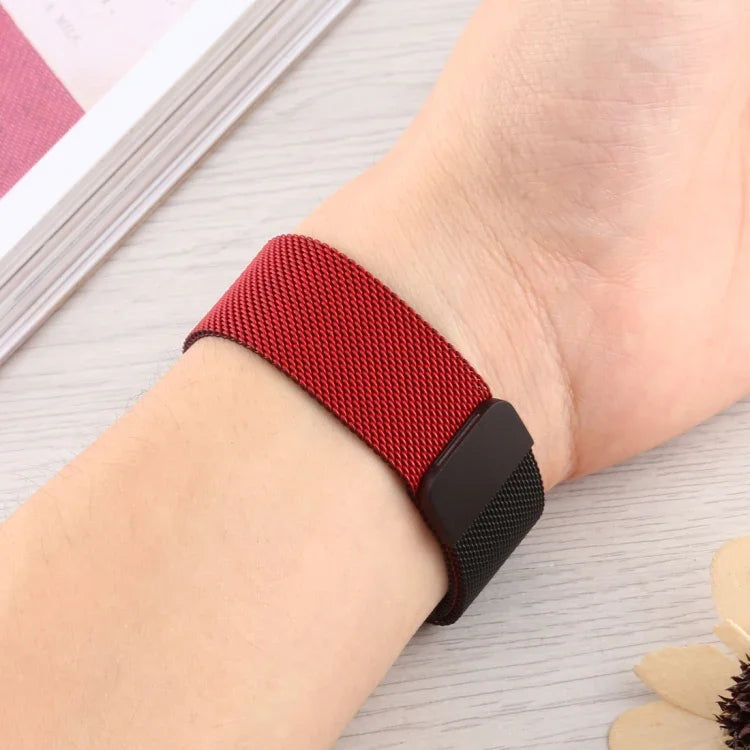 سوار ساعة ميلانيزي متدرج من فولاذ مقاوم للصدأ، لسلسلة Apple Watch 7 مقاس 41مم / 6 & SE & 5 & 4 مقاس 40مم / 3 & 2 & 1 مقاس 38مم، لسلسلة Apple Watch Ultra مقاس 49مم / سلسلة 8&7 مقاس 45مم / SE 2&6&SE&5&4 مقاس 44مم / 3&2&1 مقاس 42مم