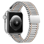 سوار ساعة من الفولاذ المقاوم للصدأ مغناطيسي بسلسلة، لساعة Apple Watch السلسلة 8&7 مقاس 41مم / SE 2&6&SE&5&4 مقاس 40مم / 3&2&1 مقاس 38مم، لساعة Apple Watch Ultra مقاس 49مم / السلسلة 8&7 مقاس 45مم / SE 2&6&SE&5&4 مقاس 44مم / 3&2&1 مقاس 42مم