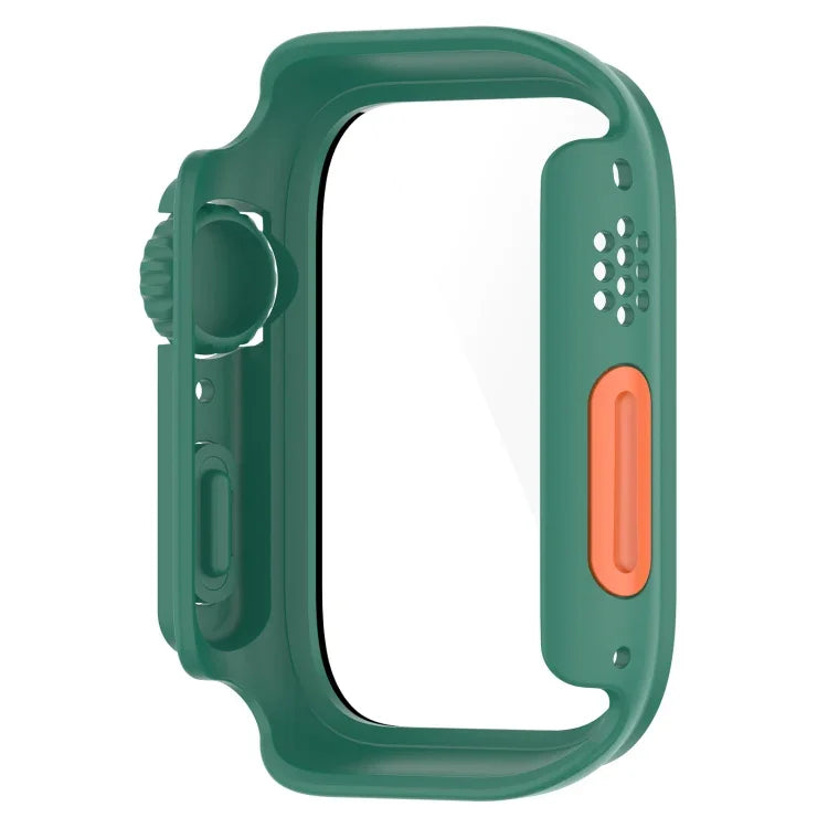 غطاء حماية مدمج مع فيلم مقسى + PC، لساعة Apple Watch السلسلة SE 2 / 6 / SE / 5 / 4 مقاس 40مم، لساعة Apple Watch السلسلة 9 / 8 / 7 مقاس 41مم، لساعة Apple Watch السلسلة SE 2 / 6 / SE / 5 / 4 مقاس 44مم، لساعة Apple Watch السلسلة 9 / 8 / 7 مقاس 45مم