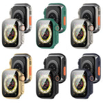 غطاء حماية مدمج مع فيلم مقسى + PC، لساعة Apple Watch السلسلة SE 2 / 6 / SE / 5 / 4 مقاس 40مم، لساعة Apple Watch السلسلة 9 / 8 / 7 مقاس 41مم، لساعة Apple Watch السلسلة SE 2 / 6 / SE / 5 / 4 مقاس 44مم، لساعة Apple Watch السلسلة 9 / 8 / 7 مقاس 45مم