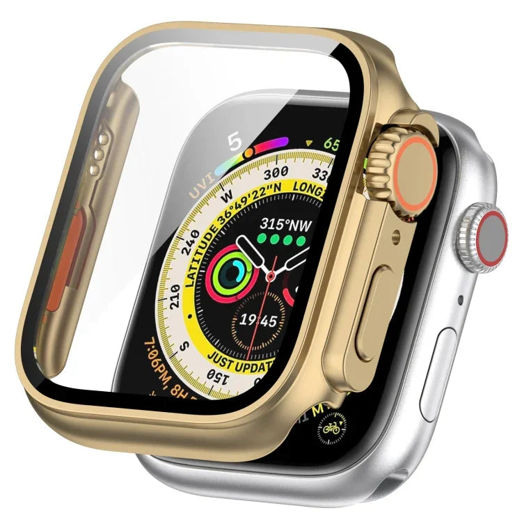 غطاء حماية مدمج مع فيلم مقسى + PC، لساعة Apple Watch السلسلة SE 2 / 6 / SE / 5 / 4 مقاس 40مم، لساعة Apple Watch السلسلة 9 / 8 / 7 مقاس 41مم، لساعة Apple Watch السلسلة SE 2 / 6 / SE / 5 / 4 مقاس 44مم، لساعة Apple Watch السلسلة 9 / 8 / 7 مقاس 45مم