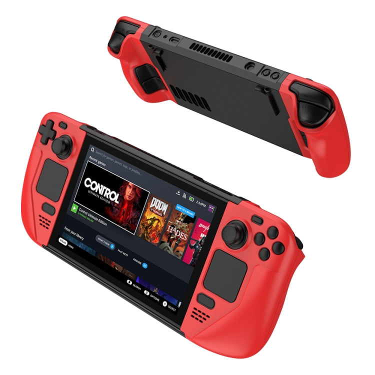 غطاء حماية مقاوم للسقوط وبتباين ألوان من GKK لجهاز ألعاب Steam Deck، غطاء GKK (أحمر)، غطاء GKK (أزرق)، غطاء GKK (أسود)