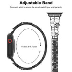 سوار ساعة معدني مزين بالألماس Petal، لساعات Apple Watch 3 مقاس 38 مم، Apple Watch 9 مقاس 45 مم، Apple Watch 3 مقاس 42 مم، Apple Watch 2 مقاس 38 مم، Apple Watch 2 مقاس 42 مم، Apple Watch مقاس 38 مم، Apple Watch مقاس 42 مم، Apple Watch 9 مقاس 41 مم