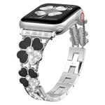 سوار ساعة معدني مزين بالألماس Petal، لساعات Apple Watch 3 مقاس 38 مم، Apple Watch 9 مقاس 45 مم، Apple Watch 3 مقاس 42 مم، Apple Watch 2 مقاس 38 مم، Apple Watch 2 مقاس 42 مم، Apple Watch مقاس 38 مم، Apple Watch مقاس 42 مم، Apple Watch 9 مقاس 41 مم