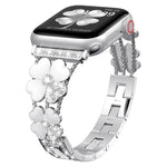 سوار ساعة معدني مزين بالألماس Petal، لساعات Apple Watch 3 مقاس 38 مم، Apple Watch 9 مقاس 45 مم، Apple Watch 3 مقاس 42 مم، Apple Watch 2 مقاس 38 مم، Apple Watch 2 مقاس 42 مم، Apple Watch مقاس 38 مم، Apple Watch مقاس 42 مم، Apple Watch 9 مقاس 41 مم