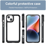 غطاء هاتف أكريليك + TPU من سلسلة ملونة، لهاتف iPhone 15