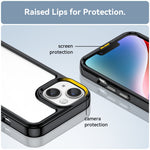 غطاء هاتف أكريليك + TPU من سلسلة ملونة، لهاتف iPhone 15