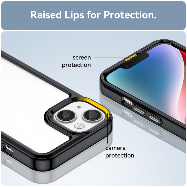 غطاء هاتف أكريليك + TPU من سلسلة ملونة، لهاتف iPhone 15