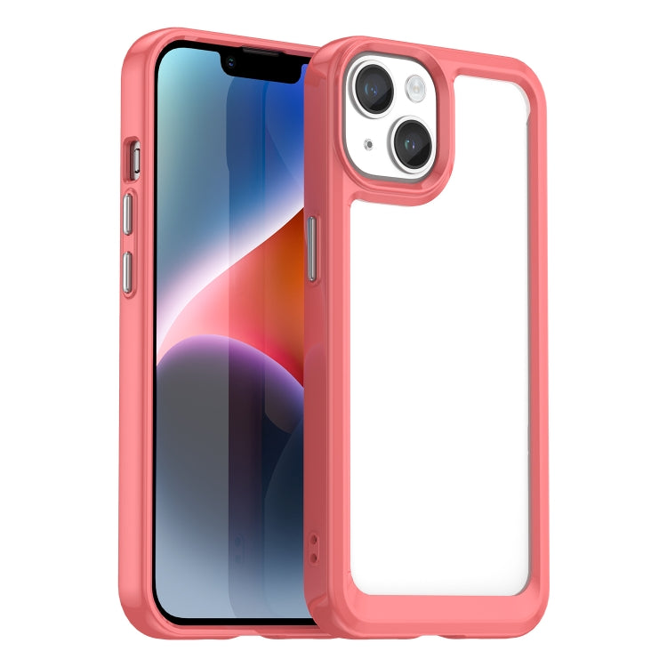 غطاء هاتف أكريليك + TPU من سلسلة ملونة، لهاتف iPhone 15