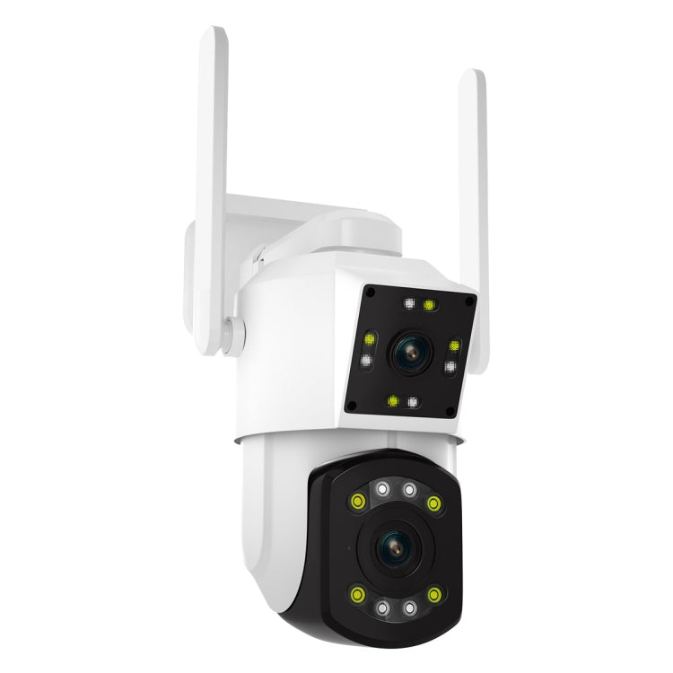 كاميرا ESCAM PT210 مزدوجة العدسة بدقة 2x3MP مع شاشة مزدوجة، دعم الصوت ثنائي الاتجاه، كشف الحركة، وتخزين سحابي، PT210