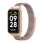 Mijobs Metal Shell Breathable Nylon Loop Watch Band, For Xiaomi Smart Band 8 Active / Redmi Band 2