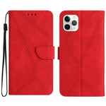 Stitching Embossed Leather Phone Case, For iPhone 11, For iPhone 11 Pro, For iPhone 11 Pro Max, For iPhone 14 Plus