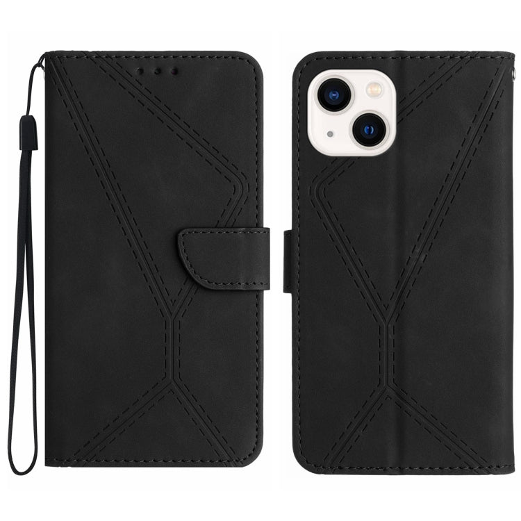 Stitching Embossed Leather Phone Case, For iPhone 11, For iPhone 11 Pro, For iPhone 11 Pro Max, For iPhone 14 Plus