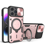 غطاء هاتف بممسك مغناطيسي منزلق بنقشة CD، لهواتف iPhone 14 Pro Max، iPhone 13 Pro Max، iPhone 13 Pro، iPhone 13، iPhone 12، iPhone 12 Pro Max، iPhone 12 Pro، iPhone 11 Pro Max