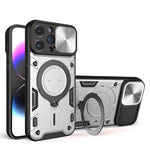 غطاء هاتف بممسك مغناطيسي منزلق بنقشة CD، لهواتف iPhone 14 Pro Max، iPhone 13 Pro Max، iPhone 13 Pro، iPhone 13، iPhone 12، iPhone 12 Pro Max، iPhone 12 Pro، iPhone 11 Pro Max