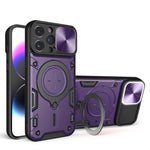 غطاء هاتف بممسك مغناطيسي منزلق بنقشة CD، لهواتف iPhone 14 Pro Max، iPhone 13 Pro Max، iPhone 13 Pro، iPhone 13، iPhone 12، iPhone 12 Pro Max، iPhone 12 Pro، iPhone 11 Pro Max