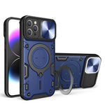 غطاء هاتف بممسك مغناطيسي منزلق بنقشة CD، لهواتف iPhone 11، iPhone 11 Pro