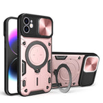 غطاء هاتف بممسك مغناطيسي منزلق بنقشة CD، لهواتف iPhone 11، iPhone 11 Pro