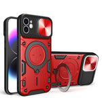 غطاء هاتف بممسك مغناطيسي منزلق بنقشة CD، لهواتف iPhone 11، iPhone 11 Pro