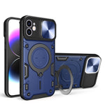 غطاء هاتف بممسك مغناطيسي منزلق بنقشة CD، لهواتف iPhone 11، iPhone 11 Pro