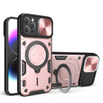 غطاء هاتف بممسك مغناطيسي منزلق بنقشة CD، لهواتف iPhone 11، iPhone 11 Pro
