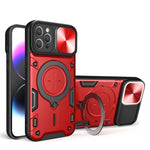 غطاء هاتف بممسك مغناطيسي منزلق بنقشة CD، لهواتف iPhone 11، iPhone 11 Pro