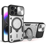 غطاء هاتف بممسك مغناطيسي منزلق بنقشة CD، لهواتف iPhone 17e / 16e، iPhone 17 Pro Max، iPhone 17 Pro، iPhone 17، iPhone Air، iPhone 16 Pro Max، iPhone 16 Pro، iPhone 16 Plus