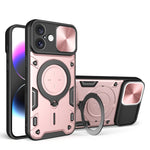 غطاء هاتف بممسك مغناطيسي منزلق بنقشة CD، لهواتف iPhone 17e / 16e، iPhone 17 Pro Max، iPhone 17 Pro، iPhone 17، iPhone Air، iPhone 16 Pro Max، iPhone 16 Pro، iPhone 16 Plus