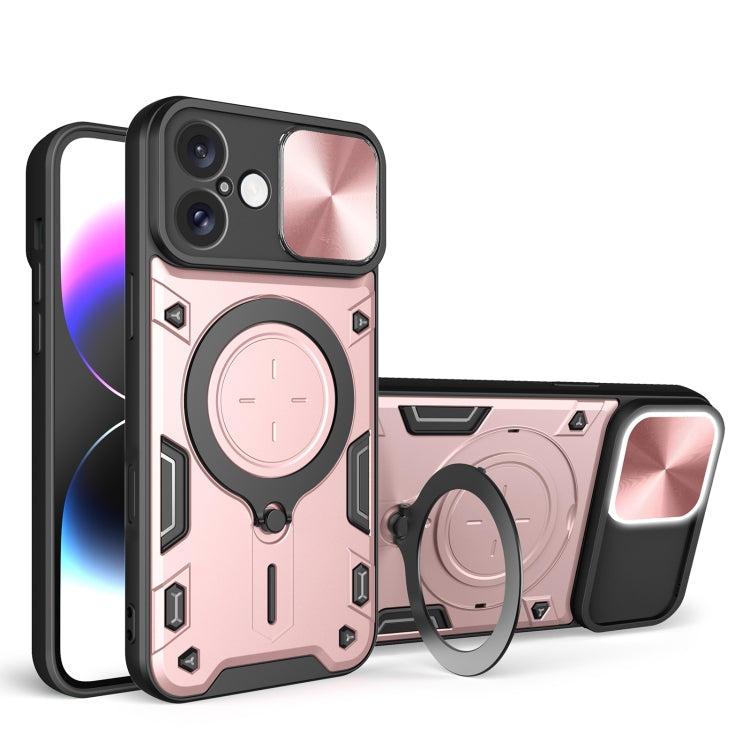 غطاء هاتف بممسك مغناطيسي منزلق بنقشة CD، لهواتف iPhone 17e / 16e، iPhone 17 Pro Max، iPhone 17 Pro، iPhone 17، iPhone Air، iPhone 16 Pro Max، iPhone 16 Pro، iPhone 16 Plus