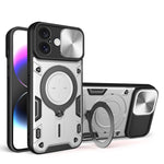 غطاء هاتف بممسك مغناطيسي منزلق بنقشة CD، لهواتف iPhone 17e / 16e، iPhone 17 Pro Max، iPhone 17 Pro، iPhone 17، iPhone Air، iPhone 16 Pro Max، iPhone 16 Pro، iPhone 16 Plus