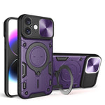 غطاء هاتف بممسك مغناطيسي منزلق بنقشة CD، لهواتف iPhone 17e / 16e، iPhone 17 Pro Max، iPhone 17 Pro، iPhone 17، iPhone Air، iPhone 16 Pro Max، iPhone 16 Pro، iPhone 16 Plus