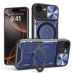 غطاء هاتف بممسك مغناطيسي منزلق بنقشة CD، لهواتف iPhone 17e / 16e، iPhone 17 Pro Max، iPhone 17 Pro، iPhone 17، iPhone Air، iPhone 16 Pro Max، iPhone 16 Pro، iPhone 16 Plus
