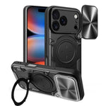 غطاء هاتف بممسك مغناطيسي منزلق بنقشة CD، لهواتف iPhone 17e / 16e، iPhone 17 Pro Max، iPhone 17 Pro، iPhone 17، iPhone Air، iPhone 16 Pro Max، iPhone 16 Pro، iPhone 16 Plus