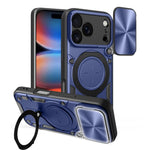 غطاء هاتف بممسك مغناطيسي منزلق بنقشة CD، لهواتف iPhone 17e / 16e، iPhone 17 Pro Max، iPhone 17 Pro، iPhone 17، iPhone Air، iPhone 16 Pro Max، iPhone 16 Pro، iPhone 16 Plus