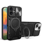 غطاء هاتف بممسك مغناطيسي منزلق بنقشة CD، لهواتف iPhone 17e / 16e، iPhone 17 Pro Max، iPhone 17 Pro، iPhone 17، iPhone Air، iPhone 16 Pro Max، iPhone 16 Pro، iPhone 16 Plus