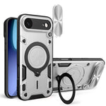 غطاء هاتف بممسك مغناطيسي منزلق بنقشة CD، لهواتف iPhone 17e / 16e، iPhone 17 Pro Max، iPhone 17 Pro، iPhone 17، iPhone Air، iPhone 16 Pro Max، iPhone 16 Pro، iPhone 16 Plus
