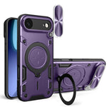 غطاء هاتف بممسك مغناطيسي منزلق بنقشة CD، لهواتف iPhone 17e / 16e، iPhone 17 Pro Max، iPhone 17 Pro، iPhone 17، iPhone Air، iPhone 16 Pro Max، iPhone 16 Pro، iPhone 16 Plus
