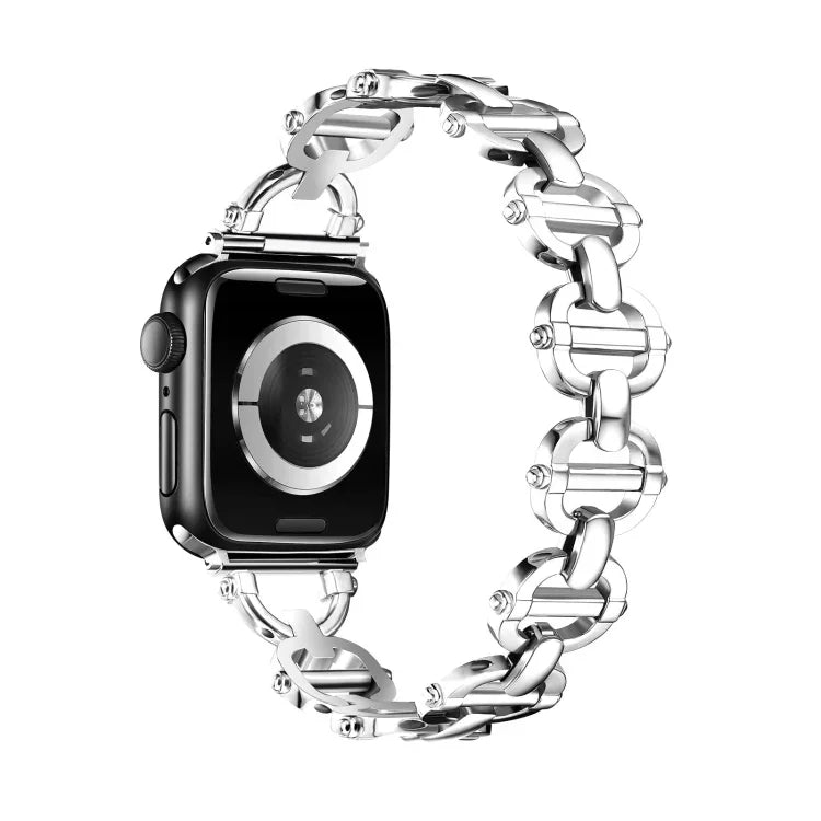Ladder Buckle Metal Watch Band, For Apple Watch Ultra 49mm, For Apple Watch 8 41mm, For Apple Watch 8 45mm, For Apple Watch SE 2022 40mm, For Apple Watch SE 2022 44mm, For Apple Watch 7 41mm, For Apple Watch 7 45mm, For Apple Watch SE 40mm             ...