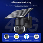 كاميرا قبة شمسية مقاومة للماء IP66 من SHIWOJIA بدقة 3MP مع 4G، صوت ثنائي الاتجاه، كشف حركة PIR، ورؤية ليلية، EU، AU، US