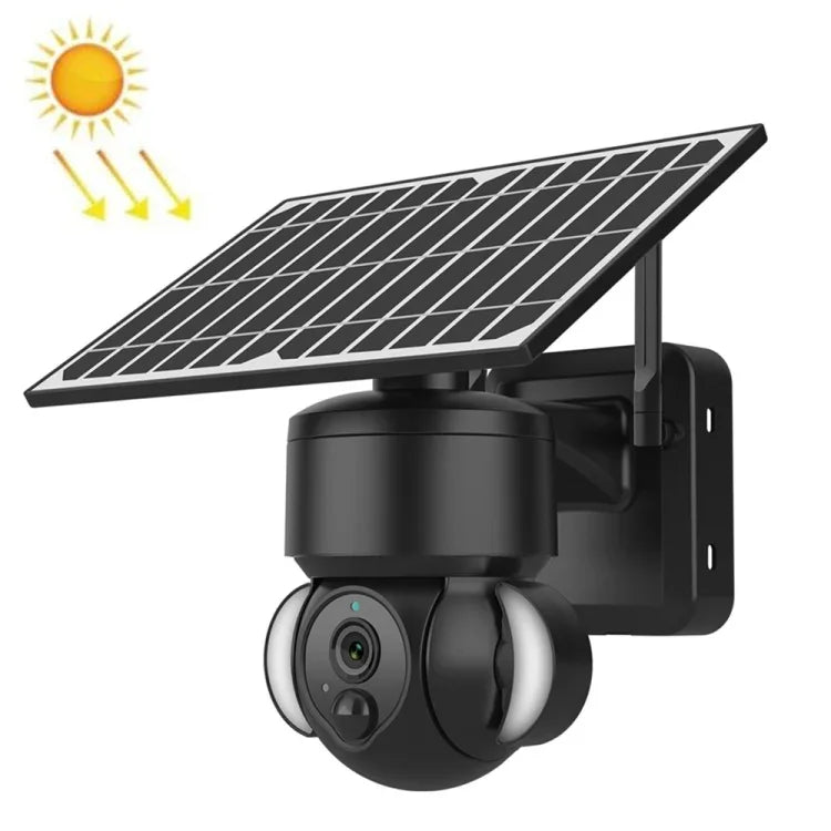 كاميرا قبة شمسية مقاومة للماء IP66 من SHIWOJIA بدقة 3MP مع 4G، صوت ثنائي الاتجاه، كشف حركة PIR، ورؤية ليلية، EU، AU، US