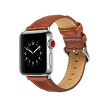 سوار ساعة من جلد الحصان المجنون عالي الجودة، لسلسلة Apple Watch 7 مقاس 41مم / 6 و SE و 5 و 4 مقاس 40مم / 3 و 2 و 1 مقاس 38مم، لسلسلة Apple Watch 7 مقاس 45مم / 6 و SE و 5 و 4 مقاس 44مم / 3 و 2 و 1 مقاس 42مم