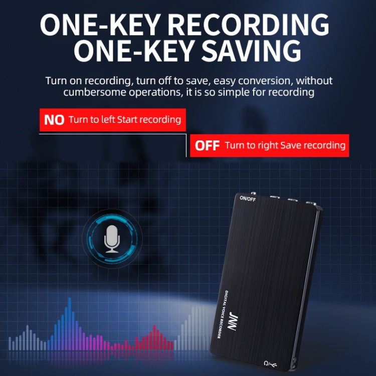 مسجل صوت ذكي رفيع جداً مع تقليل الضوضاء عالي الدقة وتحكم ذكي JNN M2، 4GB، 8GB، 16GB، 32GB، 64GB