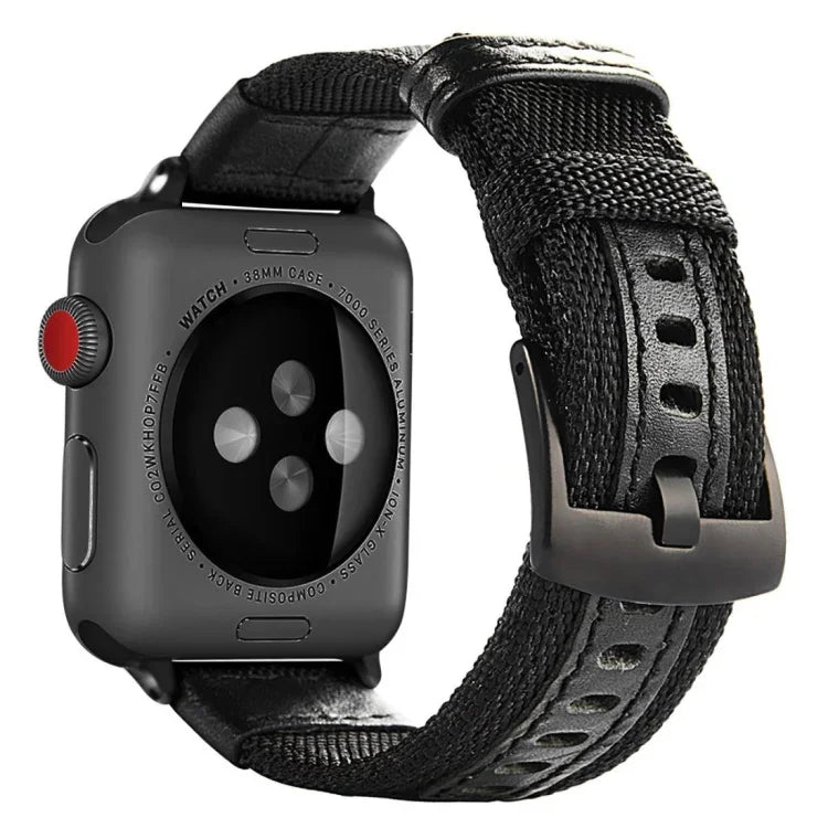 سوار ساعة نايلون، لسلسلة Apple Watch 7 مقاس 41مم / 6 و SE و 5 و 4 مقاس 40مم / 3 و 2 و 1 مقاس 38مم، لسلسلة Apple Watch 7 مقاس 45مم / 6 و SE و 5 و 4 مقاس 44مم / 3 و 2 و 1 مقاس 42مم