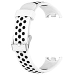 Two-color Steel Plug Silicone Watch Band, For Xiaomi Mi Band 8