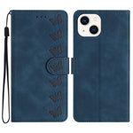 غطاء هاتف من الجلد المنقوش بنمط سبع فراشات، لهواتف iPhone 14 Pro Max، iPhone 13 Pro Max، iPhone 13 Pro، iPhone 13، iPhone 13 mini، iPhone 12، iPhone 12 Pro Max، iPhone 12 Pro