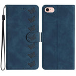 غطاء هاتف من الجلد بنقشة سبع فراشات بارزة، لهواتف iPhone 16e / 17e، iPhone 17 Pro Max، iPhone 17 Pro، iPhone 17، iPhone Air، iPhone 16 Pro Max، iPhone 16 Pro، iPhone 16 Plus