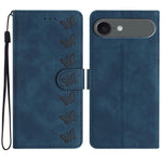 غطاء هاتف من الجلد بنقشة سبع فراشات بارزة، لهواتف iPhone 16e / 17e، iPhone 17 Pro Max، iPhone 17 Pro، iPhone 17، iPhone Air، iPhone 16 Pro Max، iPhone 16 Pro، iPhone 16 Plus